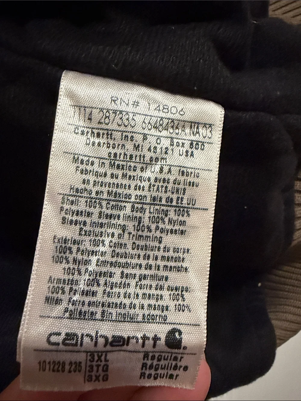 Vintage Carhartt Bankston Sandstone Canvas Bomber Jacket Brown 101228 3XL